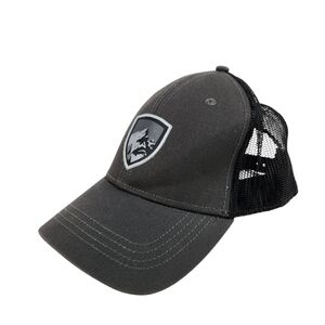 Kuhl Trucker Logo Carbon Grey Black Mesh Snapback Unisex Ball Cap Hat Size OSFM